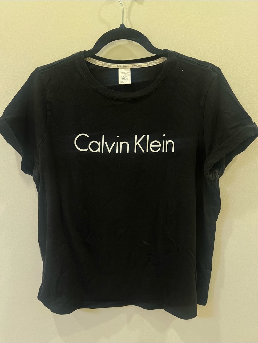 Calvin Klein Black Short-Sleeve Logo Tee